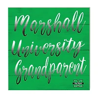 Green Marshall Thundering Herd 10'' x 10'' Grandparent Plaque