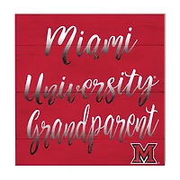 Red Miami University RedHawks 10'' x 10'' Grandparent Plaque