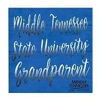 Royal MTSU Blue Raiders 10'' x 10'' Grandparent Plaque