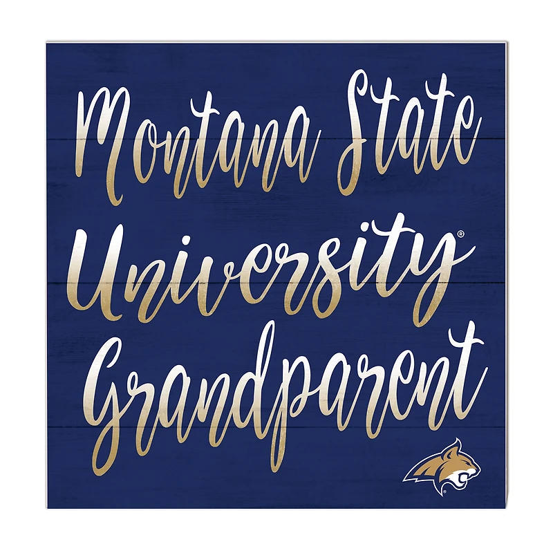 Navy Montana State Bobcats 10'' x 10'' Grandparent Plaque