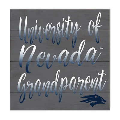 Gray Nevada Wolf Pack 10'' x 10'' Grandparent Plaque