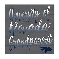 Gray Nevada Wolf Pack 10'' x 10'' Grandparent Plaque