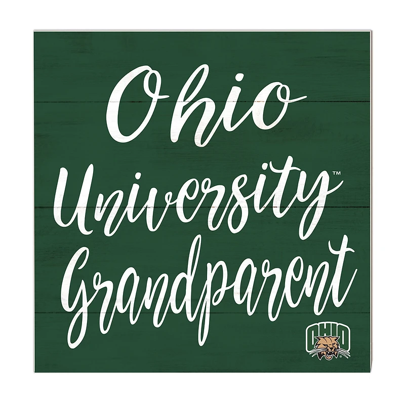 Green Ohio Bobcats 10'' x 10'' Grandparent Plaque
