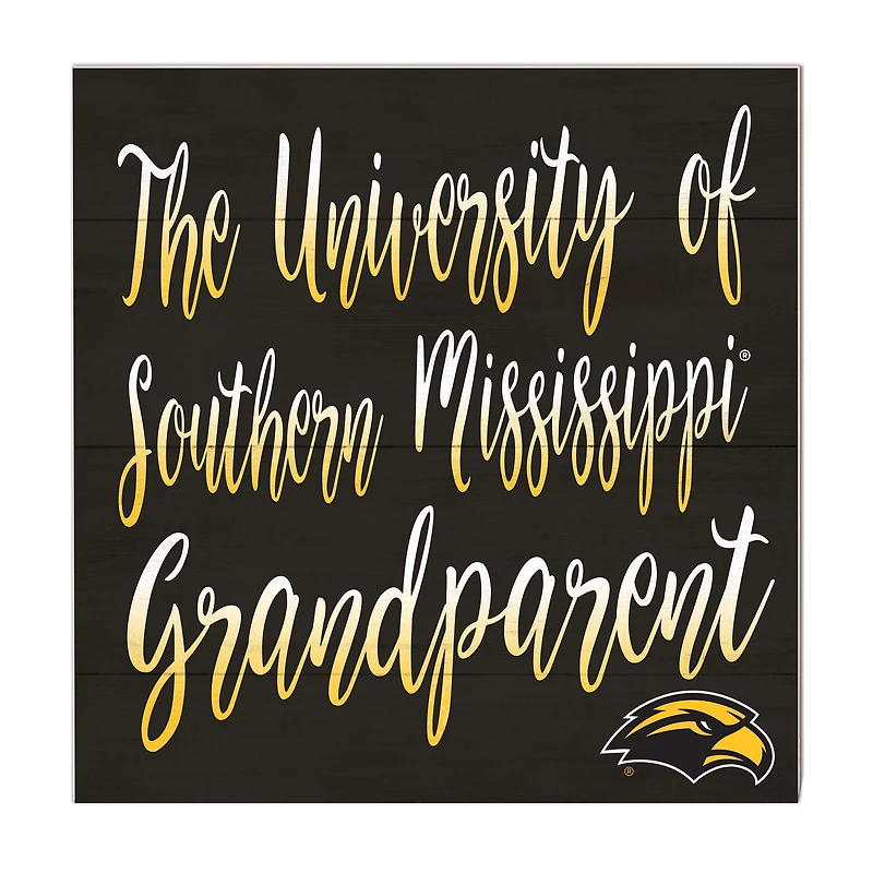 Black Southern Miss Golden Eagles 10'' x 10'' Grandparent Plaque