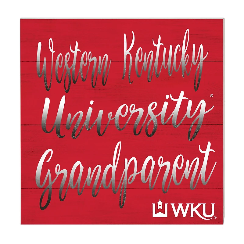 Red Western Kentucky Hilltoppers 10'' x 10'' Grandparent Plaque