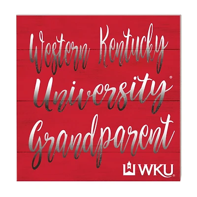 Red Western Kentucky Hilltoppers 10'' x 10'' Grandparent Plaque