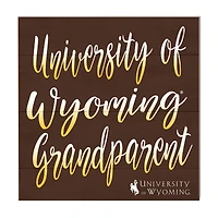 Brown Wyoming Cowboys 10'' x 10'' Grandparent Plaque