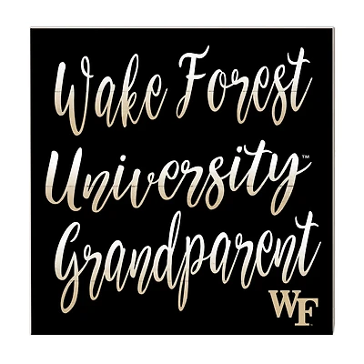 Black Wake Forest Demon Deacons 10'' x 10'' Grandparent Plaque