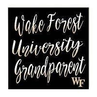Black Wake Forest Demon Deacons 10'' x 10'' Grandparent Plaque
