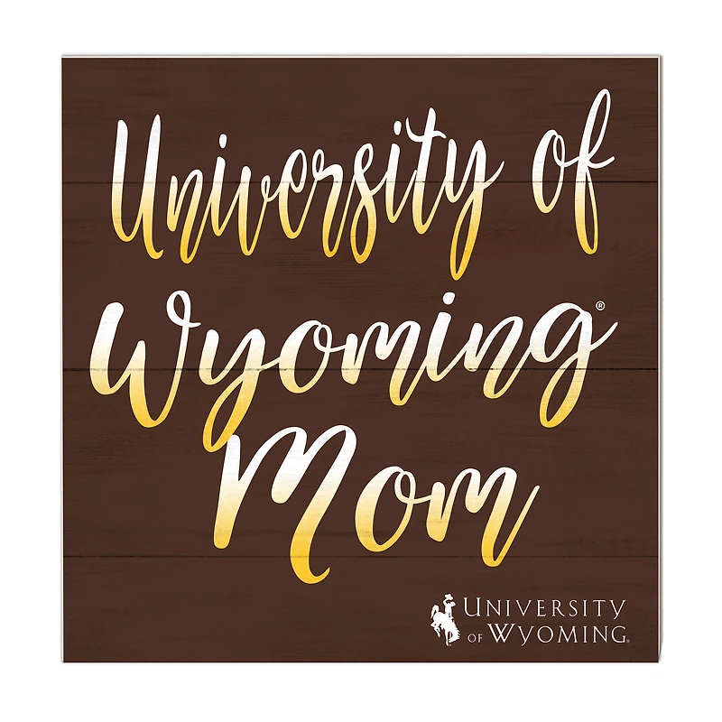 Wyoming Cowboys 10'' x 10'' Mom Plaque