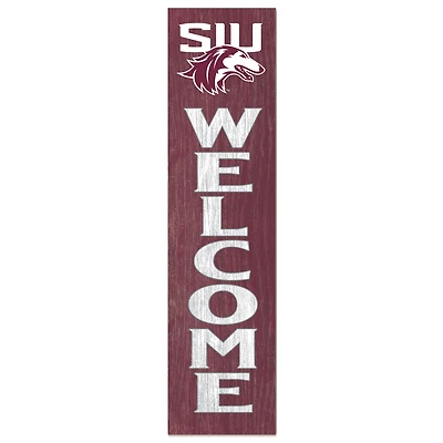 Southern Illinois Salukis 12'' x 48'' Welcome Leaner