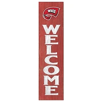 Red Western Kentucky Hilltoppers 12'' x 48'' Welcome Outdoor Leaner