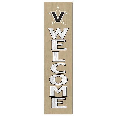 Gold Vanderbilt Commodores 12'' x 48'' Welcome Outdoor Leaner