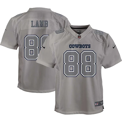 Youth Nike CeeDee Lamb Gray Dallas Cowboys Atmosphere Game Jersey