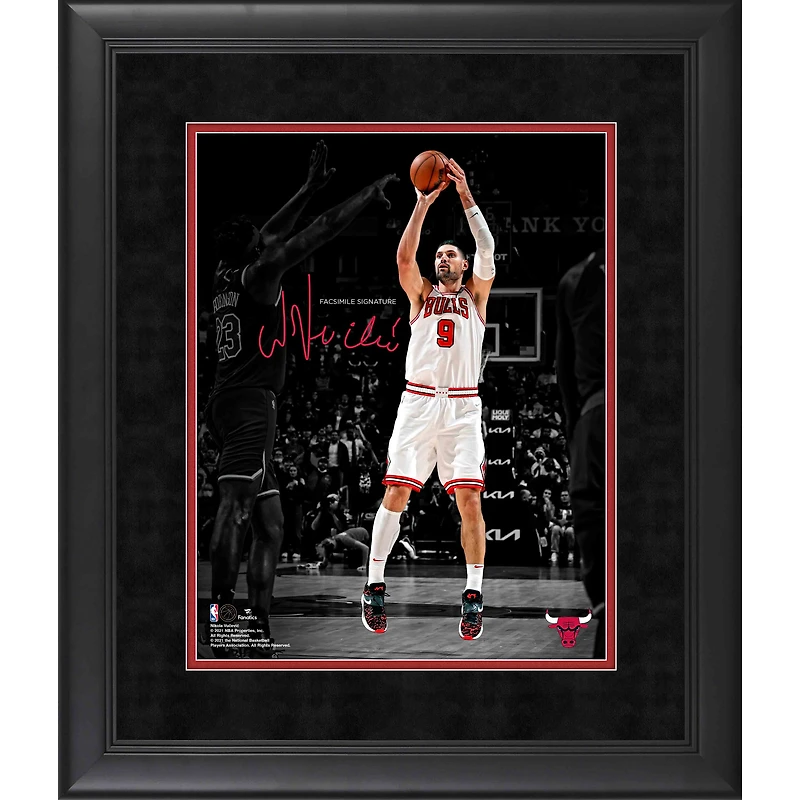 Nikola Vucevic Chicago Bulls Facsimile Signature Framed 11" x 14" Spotlight Photograph