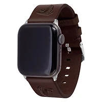 Brown Atlanta Falcons Leather Apple Watch Band