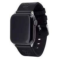 Black Minnesota Vikings Leather Apple Watch Band