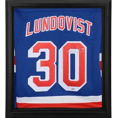 Henrik Lundqvist New York Rangers Autographed Framed Blue Fanatics Breakaway Jersey Shadowbox