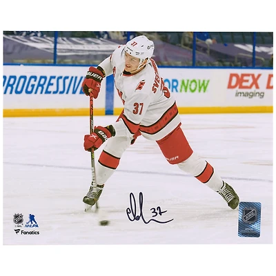 Andrei Svechnikov Carolina Hurricanes Autographed 8" x 10" White Shooting Photograph