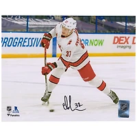 Andrei Svechnikov Carolina Hurricanes Autographed 8" x 10" White Shooting Photograph
