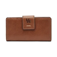 Women's Fossil Brown Houston Cougars Leather Logan RFID Tab Clutch