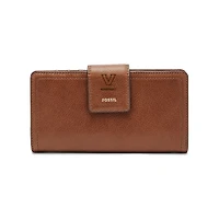 Women's Fossil Brown Vanderbilt Commodores Leather Logan RFID Tab Clutch