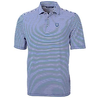 Men's Cutter & Buck Royal Indianapolis Colts Big & Tall Virtue Eco Pique Stripe Recycled Polo