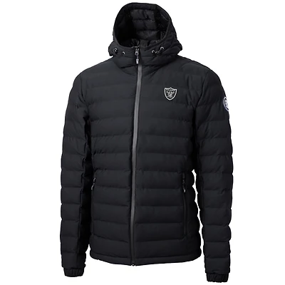Men's Cutter & Buck Black Las Vegas Raiders Mission Ridge Repreve Full-Zip Puffer Jacket