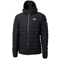 Men's Cutter & Buck Black Los Angeles Rams Mission Ridge Repreve Full-Zip Puffer Jacket