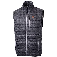 Men's Cutter & Buck Black Cincinnati Bengals Rainier Printed Full-Zip Puffer Vest