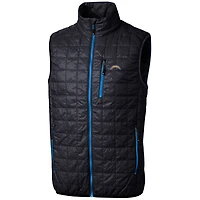 Men's Cutter & Buck Navy Los Angeles Chargers Rainier Full-Zip Puffer Vest