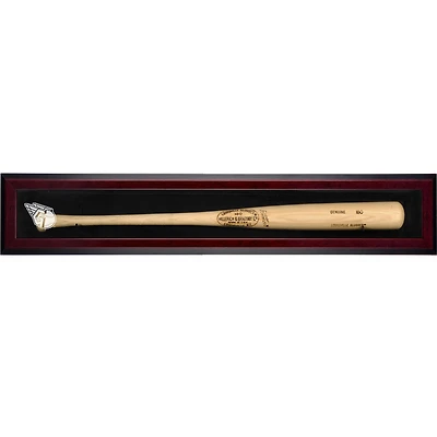 Cleveland Guardians Logo Mahogany Framed Wall-Mounted Single Bat Display Case