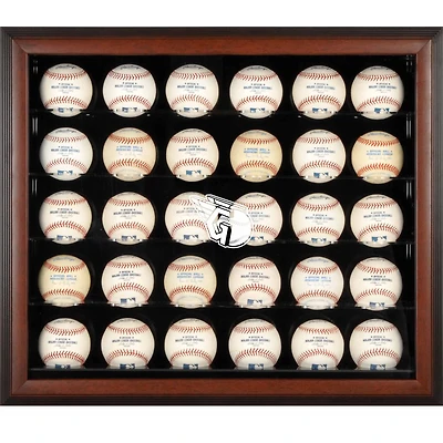 Cleveland Guardians Brown Framed Logo 30-Ball Display Case