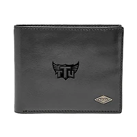 Men's Fossil Black Tennessee Tech Golden Eagles Leather Ryan RFID Flip ID Bifold Wallet