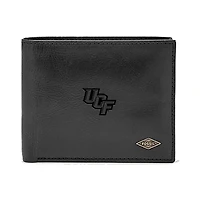 Men's Fossil Black UCF Knights Leather Ryan RFID Passcase Wallet