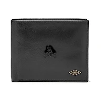 Men's Fossil Black ECU Pirates Leather Ryan RFID Passcase Wallet
