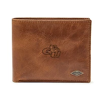 Men's Fossil Brown Gonzaga Bulldogs Leather Ryan RFID Passcase Wallet
