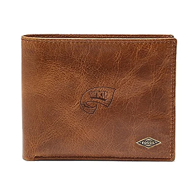 Men's Fossil Brown Western Kentucky Hilltoppers Leather Ryan RFID Passcase Wallet