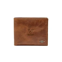 Men's Fossil Brown Vanderbilt Commodores Leather Ryan RFID Passcase Wallet