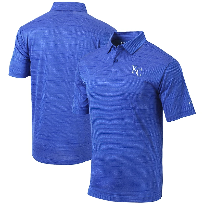 Men's Columbia Royal Kansas City Royals Set Omni-Wick Polo