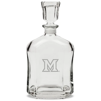 Miami University RedHawks 23.75oz. Crystal Whiskey Decanter