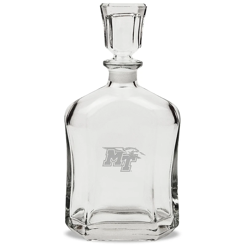 MTSU Blue Raiders 23.75oz. Crystal Whiskey Decanter