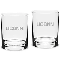UConn Huskies 14oz. 2-Piece Classic Double Old-Fashioned Glass Set