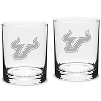 South Florida Bulls 14oz. 2-Piece Classic Double Old-Fashioned Glass Set