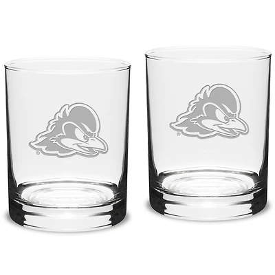 Delaware Fightin' Blue Hens 14oz. 2-Piece Classic Double Old-Fashioned Glass Set