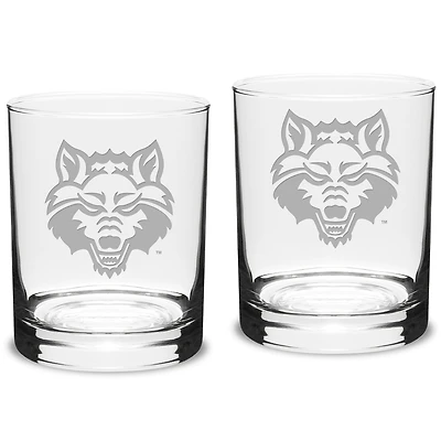 Arkansas State Red Wolves 14oz. 2-Piece Classic Double Old-Fashioned Glass Set