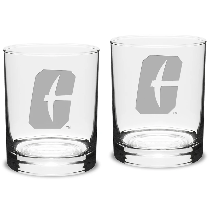 Charlotte 49ers 14oz. 2-Piece Classic Double Old-Fashioned Glass Set