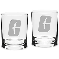 Charlotte 49ers 14oz. 2-Piece Classic Double Old-Fashioned Glass Set