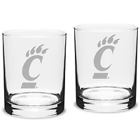 Cincinnati Bearcats 14oz. 2-Piece Classic Double Old-Fashioned Glass Set