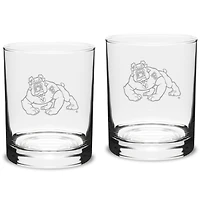 Fresno State Bulldogs 14oz. 2-Piece Classic Double Old-Fashioned Glass Set